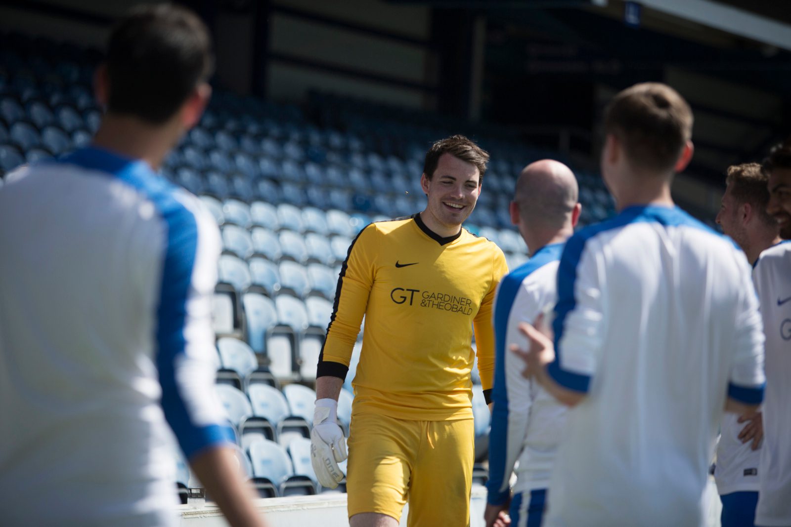 Joe giving his team a rousing team talk