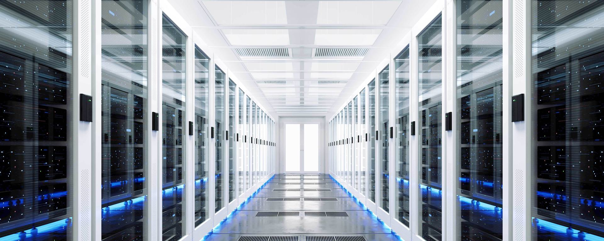 3D rendering of data server rack 3D rendering of data server rack