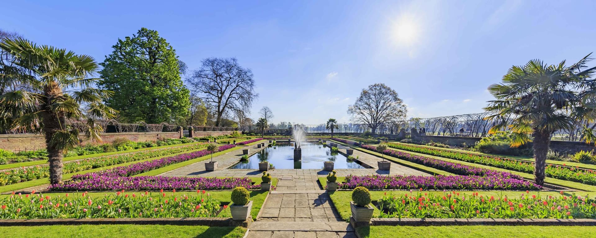 Landscaped gardens in Hyde Park, London
