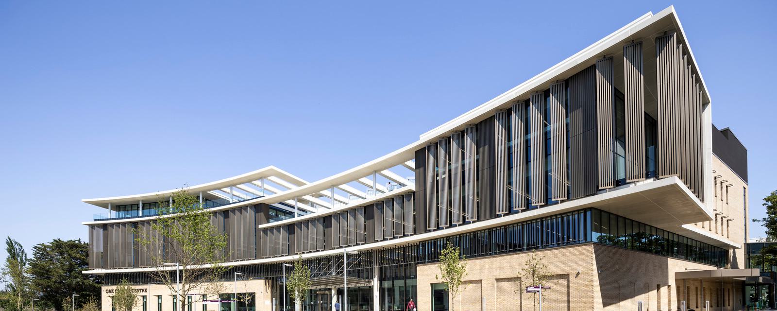 Exterior of new Oak Cancer Centre at Royal Marsden Hospital