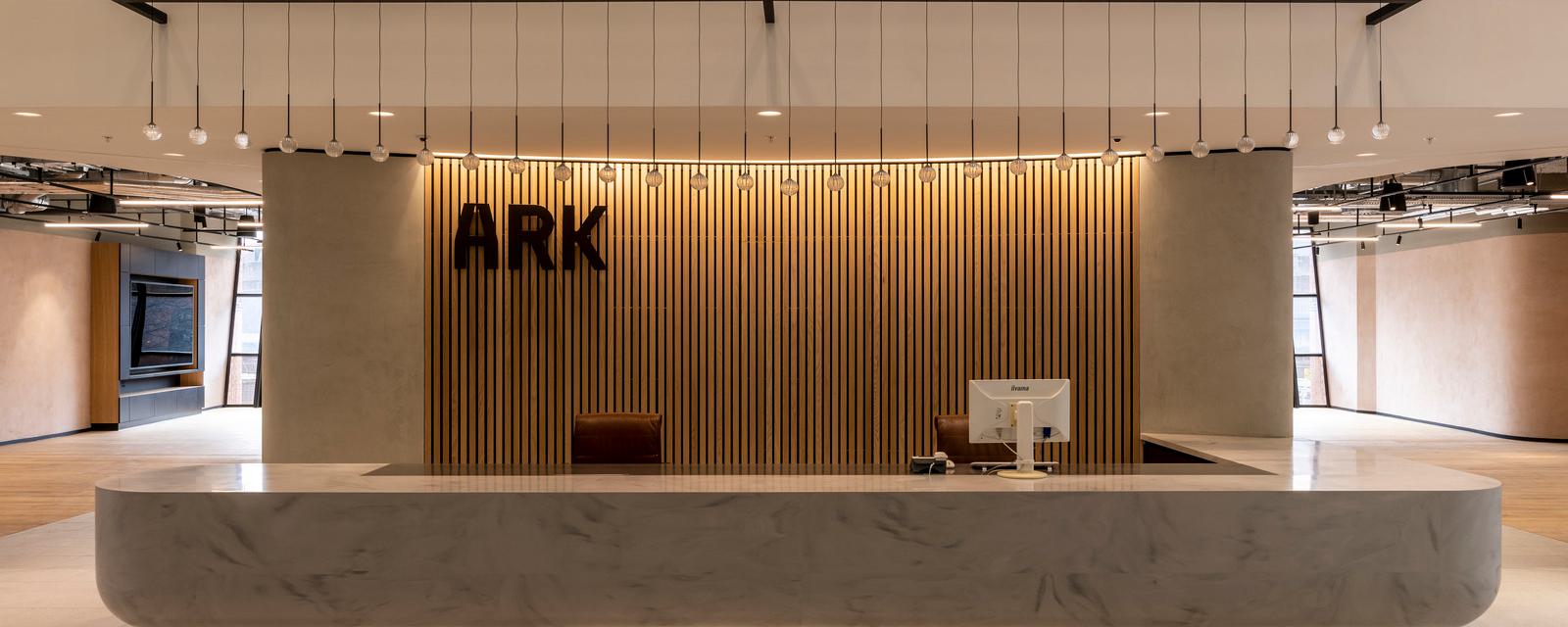 Reception area in The Ark in Hammersmith