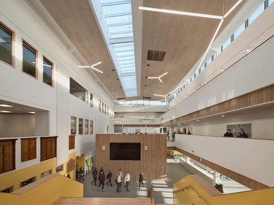 Interior view of Maybole Community Campus from the top of the staircase Interior view of Maybole Community Campus from the top of the staircase