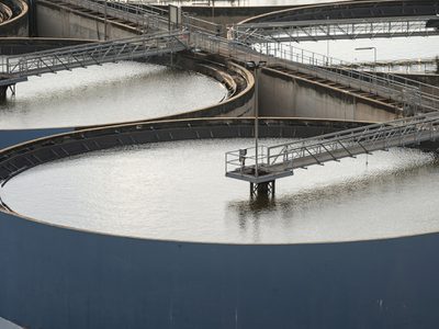 Modern urban wastewater treatment plant Modern urban wastewater treatment plant