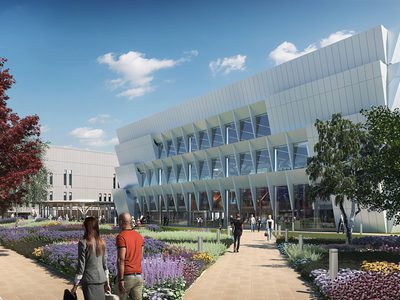 SKY Innovation Centre - exterior of building with gardens, flower beds and planting SKY Innovation Centre - exterior of building with gardens, flower beds and planting