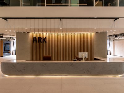 Reception area in The Ark in Hammersmith Reception area in The Ark in Hammersmith